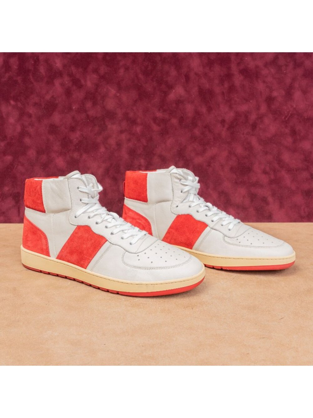 Collegium Men Pillar Destroyer Red High-Top Basketball Sneakers 11.5-12US EUR44